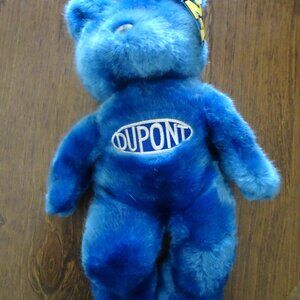 Jeff Gordon NASCAR Blue Teddy Bear Plush Dupont Signature #24 Gold N Bears 14"